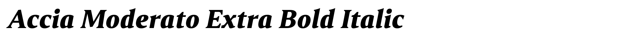 Accia Moderato Extra Bold Italic image